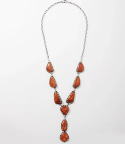 Spiny Oyster Lariat Necklace