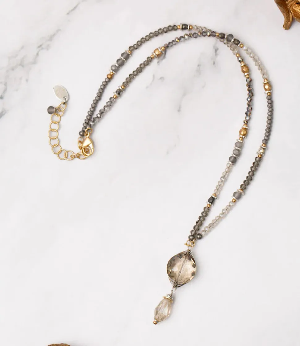Sterling Silver Crystal Necklace