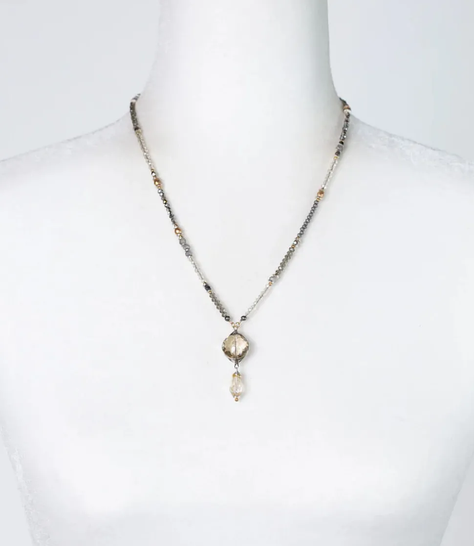 Sterling Silver Crystal Necklace