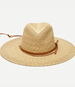 Straw Hat With Leather Tie