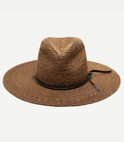 Straw Hat With Leather Tie