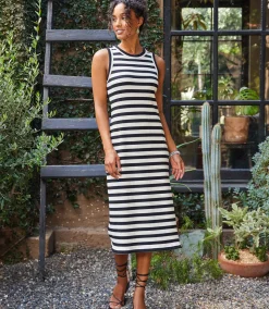 Stripe Midi Column Dress