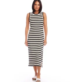 Stripe Midi Column Dress