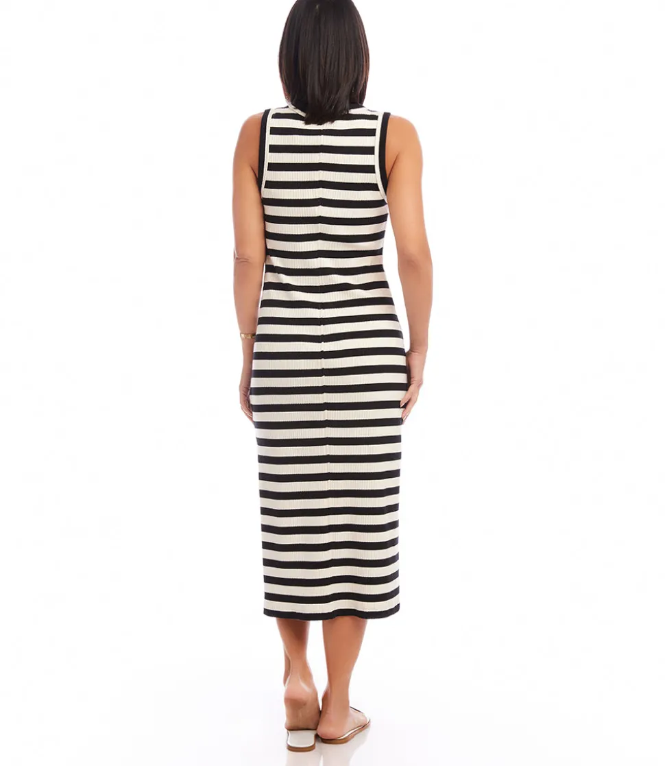 Stripe Midi Column Dress