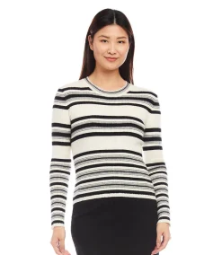 Stripe Ribbed Sweater Top
