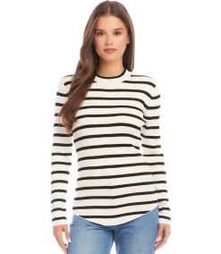Stripe Shirttail Sweater