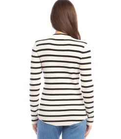 Stripe Shirttail Sweater