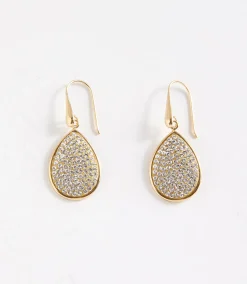 Swarovski® Pavé Crystal Teardrop Earrings