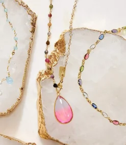 Teardrop Gemstone Necklace