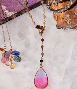 Teardrop Gemstone Necklace