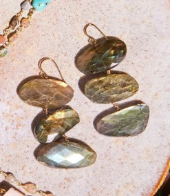 Tiered Gemstone Earrings