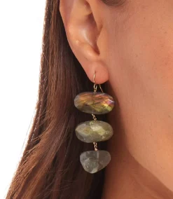 Tiered Gemstone Earrings