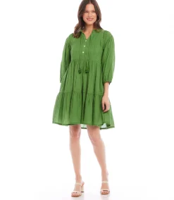 Tiered Lace Trim Dress