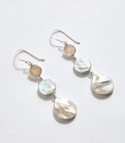 Triple Drop Mother of Pearl Earrings