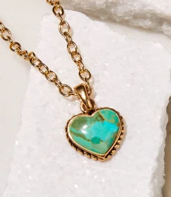 Turquoise Heart Pendant Necklace