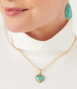 Turquoise Heart Pendant Necklace