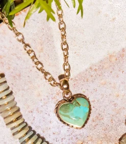 Turquoise Heart Pendant Necklace