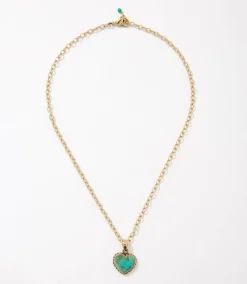Turquoise Heart Pendant Necklace