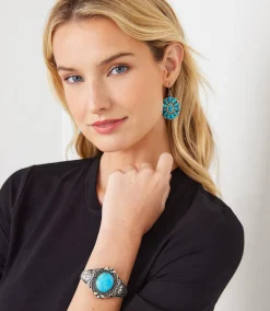 Turquoise Stone Cuff Bracelet