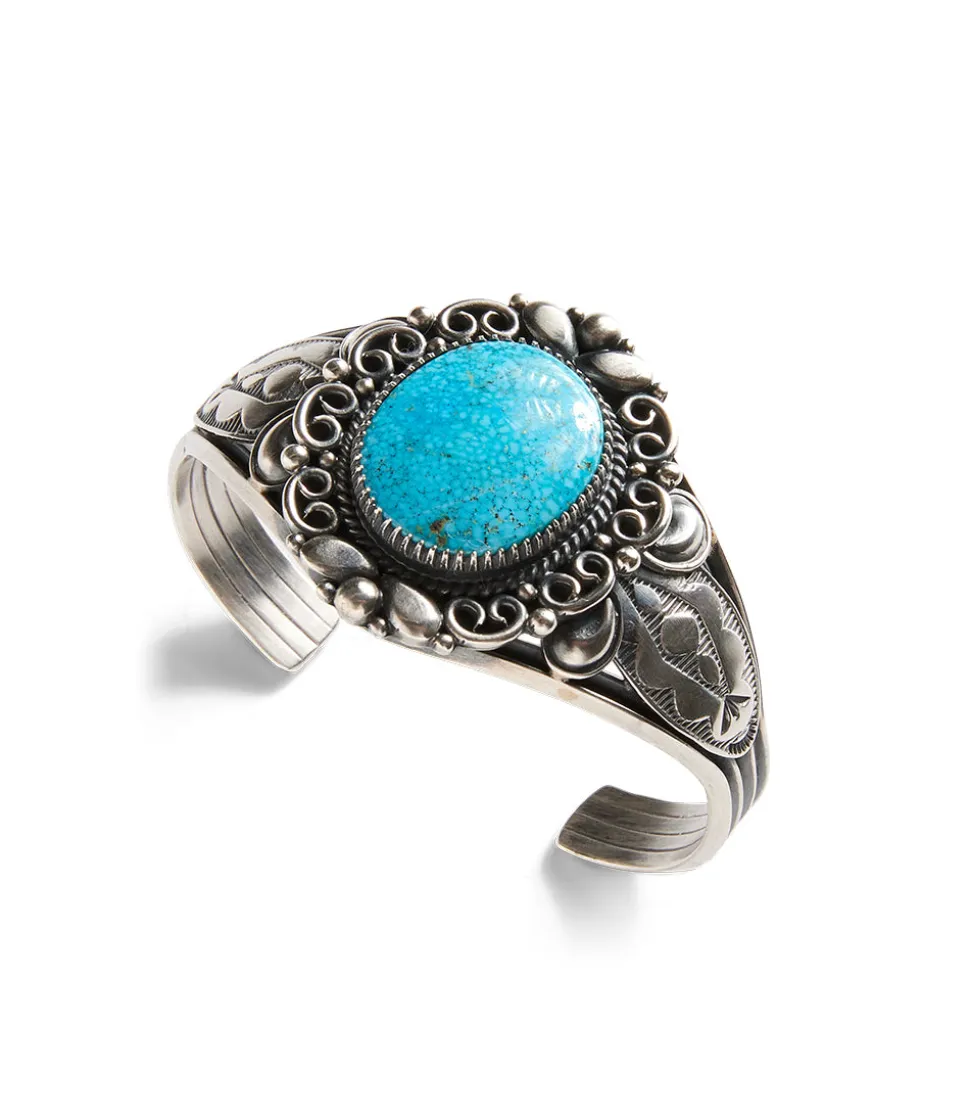 Turquoise Stone Cuff Bracelet