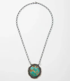 Turquoise Stone Pendant Necklace