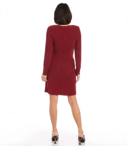 Twist Front Metallic Dress