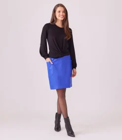 Vegan Leather Pocket Skirt