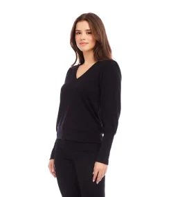 V-Neck Bishop Sleeve Top