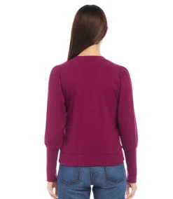 V-Neck Bishop Sleeve Top