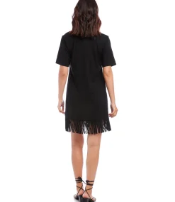 V-Neck Fringe Dress