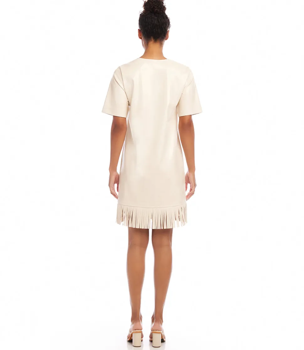 V-Neck Fringe Dress