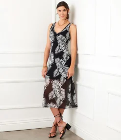 V-Neck Midi Dress