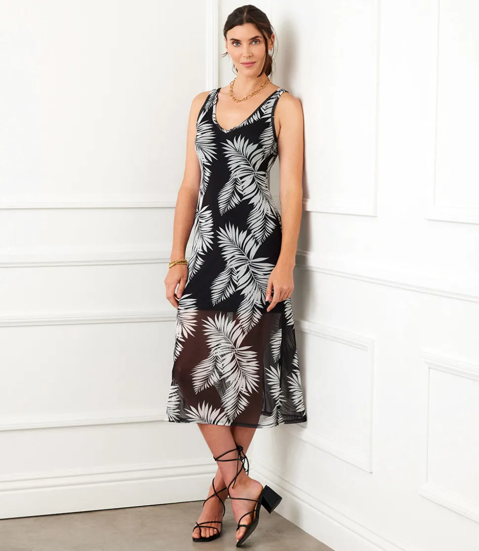 V-Neck Midi Dress