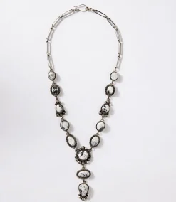 White Buffalo Lariat Necklace