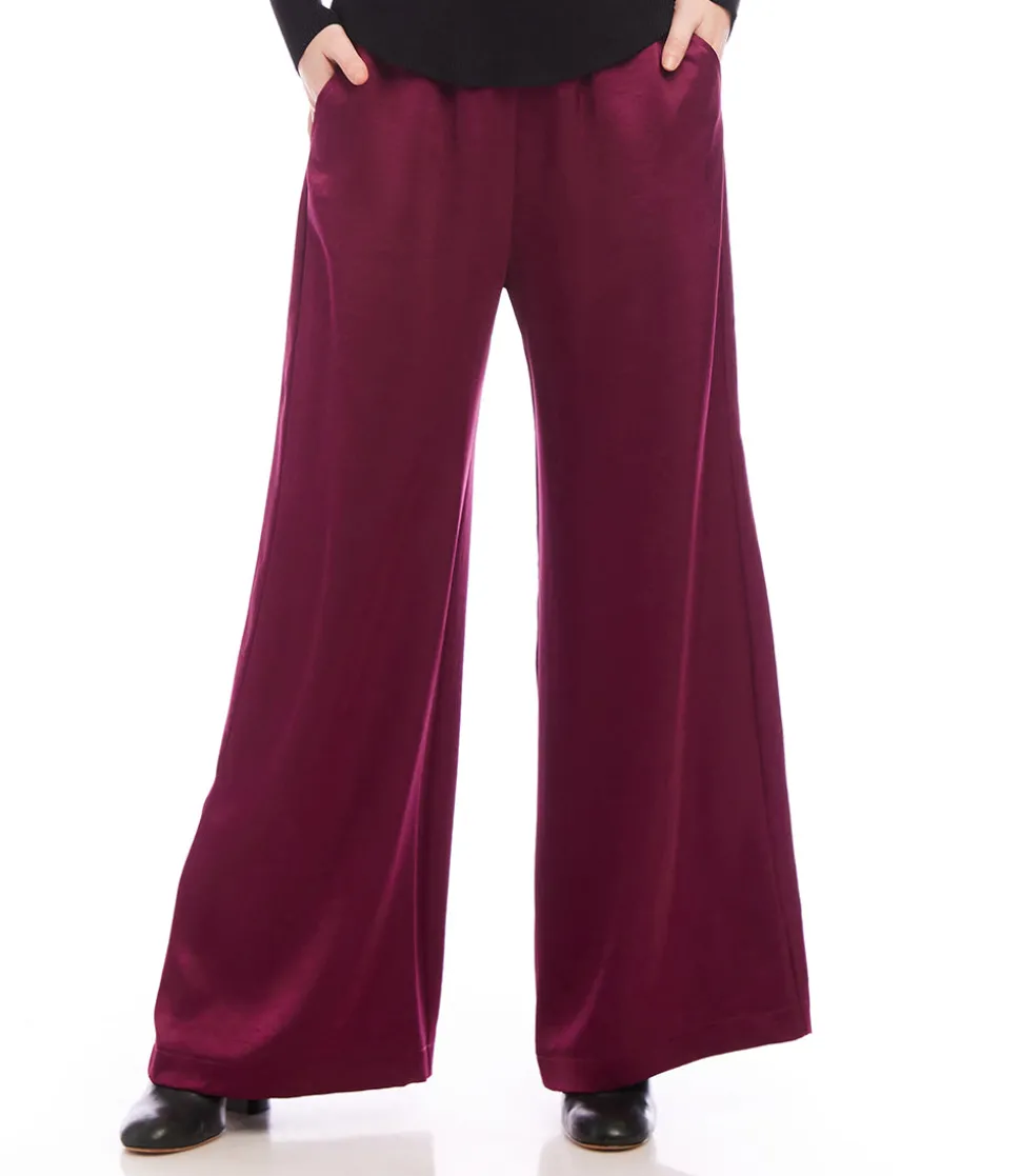 Wide Leg Satin Pants